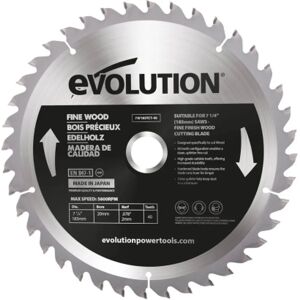 Evolution FW185TCT-40 Fine Wood Mitre/Table Saw Blade - Saw Blade Evolution FW185TCT-40 Fine Wood Mitre/Table Saw Blade - Saw Blade