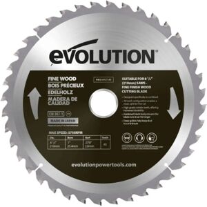Evolution Power Tools FW210TCT-40 Fine Wood Saw Blade - 210mm Evolution Power Tools FW210TCT-40 Fine Wood Saw Blade - 210mm