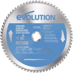 Evolution T255TCT-70MS Thin Steel Cutting Mitre Saw Blade - Mitre Saw Blade Evolution T255TCT-70MS Thin Steel Cutting Mitre Saw Blade - Mitre Saw Blade