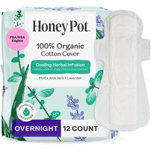 Honey Pot Organic Herbal-Infused Overnight Pads - Sanitary Products Honey Pot Organic Herbal-Infused Overnight Pads - Sanitary Products