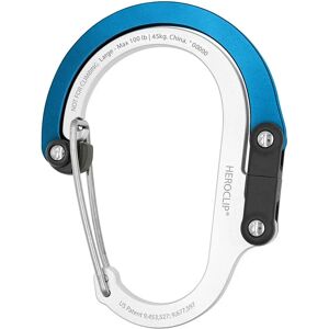 Gear Aid Heroclip Duży Hybrydowy Klips do Sprzętu Kempingowego - Niebieski Stal Gear Aid Heroclip Duży Hybrydowy Klips do Sprzętu Kempingowego - Niebieski Stal