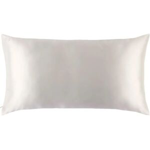 Marque Modèle - Taie d'oreiller en soie pure - Blanc - 51x91 cm - Publicité Marque Modèle - Taie d'oreiller en soie pure - Blanc - 51x91 cm - Publicité