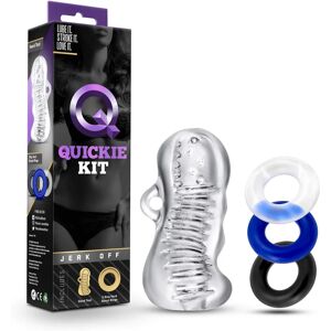 Blush Jerk Off Quickie Kit - Ensemble de masturbateurs et cockrings - Publicité Blush Jerk Off Quickie Kit - Ensemble de masturbateurs et cockrings - Publicité