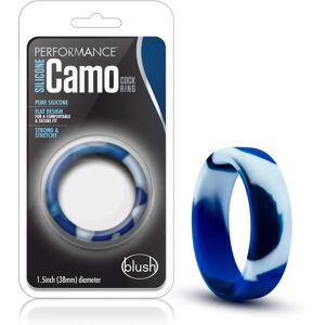 Blush Performance Silicone Camo Anneau Fallico Bleu - 1,5 Pouces - Publicité Blush Performance Silicone Camo Anneau Fallico Bleu - 1,5 Pouces - Publicité