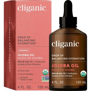 Cliganic Organic Jojoba Oil - 120ml - Natural & Cold-Pressed Cliganic Organic Jojoba Oil - 120ml - Natural & Cold-Pressed