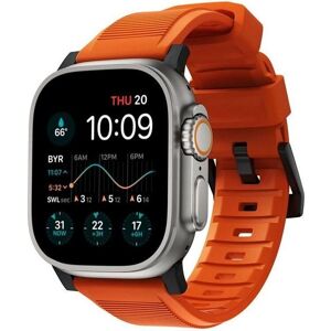 Bracelet Nomad pour Apple Watch - Noir / Orange - Series 6-9 / SE / Ultra 2 - Publicité Bracelet Nomad pour Apple Watch - Noir / Orange - Series 6-9 / SE / Ultra 2 - Publicité