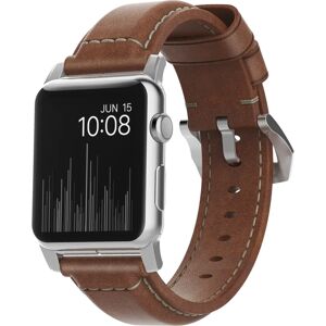 Nomad Bruine Lederen Horlogeband voor Apple Watch Series 1-9, Ultra, SE - Slim Horloge Band Nomad Bruine Lederen Horlogeband voor Apple Watch Series 1-9, Ultra, SE - Slim Horloge Band