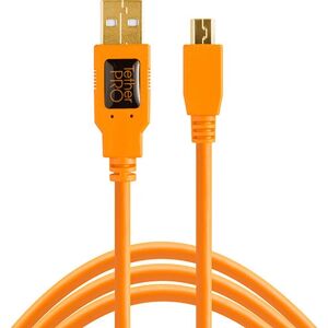 Tether Tools CU5451 USB 2.0 Cable - 4.6m - Orange - Mini-USB B Tether Tools CU5451 USB 2.0 Cable - 4.6m - Orange - Mini-USB B