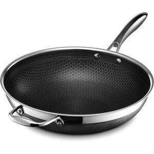 HexClad 30cm Hybrid Wok - Induction, Oven, Dishwasher Safe HexClad 30cm Hybrid Wok - Induction, Oven, Dishwasher Safe
