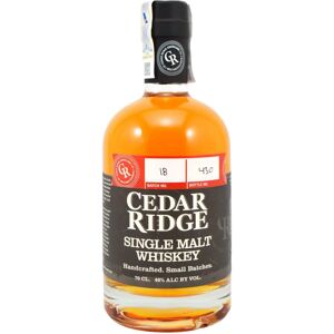 Cedar Ridge Cedar Ridge Single Malt Whiskey - Whisky - Publicité Cedar Ridge Cedar Ridge Single Malt Whiskey - Whisky - Publicité