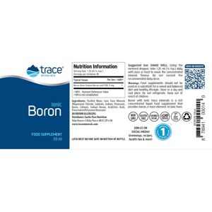 Trace Minerals Ionic Boron 6mg - Dietary Supplement - 2 fl oz Trace Minerals Ionic Boron 6mg - Dietary Supplement - 2 fl oz