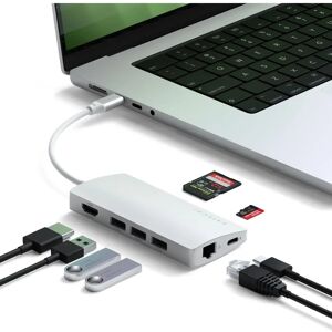 Satechi Silver Multiport USB-C Dock - 4K HDMI & Ethernet & 3 USB & SD Reader Satechi Silver Multiport USB-C Dock - 4K HDMI & Ethernet & 3 USB & SD Reader