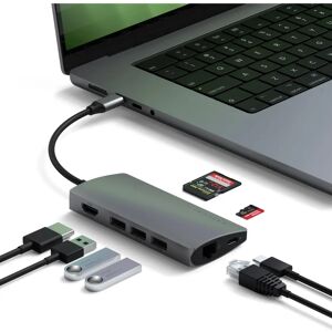 Satechi Space Gray 7-Port USB-C Hub 4K HDMI Ethernet Satechi Space Gray 7-Port USB-C Hub 4K HDMI Ethernet