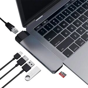 Satechi ST-TCPHEM Thunderbolt 3 Laptop Dock - Grey Satechi ST-TCPHEM Thunderbolt 3 Laptop Dock - Grey