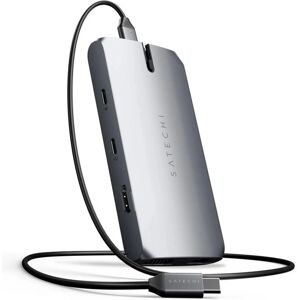 Satechi Laptop Dock - 4K HDMI, Ethernet, USB-C Hub, Silver/Black Satechi Laptop Dock - 4K HDMI, Ethernet, USB-C Hub, Silver/Black
