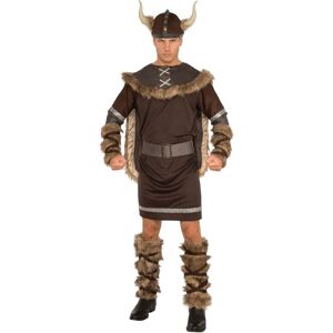 Bristol Novelty Viking Warrior Costume Set Adults - Brown & Chainmail Bristol Novelty Viking Warrior Costume Set Adults - Brown & Chainmail