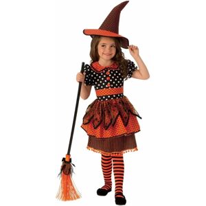 Rubie's Orange Polka Dot Witch Costume - Child Girls Halloween Book Week Rubie's Orange Polka Dot Witch Costume - Child Girls Halloween Book Week