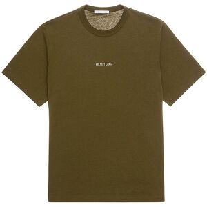 Helmut Lang Oliv Locker Passform T-Shirt - T-Shirt Helmut Lang Oliv Locker Passform T-Shirt - T-Shirt