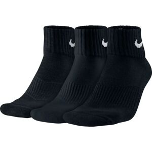 Nike Unisex Performance Cushion Quarter Socks - Black/White L Nike Unisex Performance Cushion Quarter Socks - Black/White L