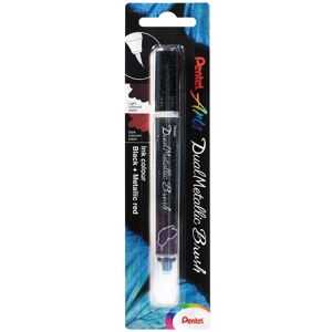 Pentel Arts - Dual Metallic Brush Pen - Black / Metallic Red - Brush Pen Pentel Arts - Dual Metallic Brush Pen - Black / Metallic Red - Brush Pen