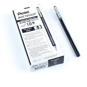 Pentel K110 Mattehop 1.0mm Gel Roller Stylo - Pack de 12 - Publicité Pentel K110 Mattehop 1.0mm Gel Roller Stylo - Pack de 12 - Publicité