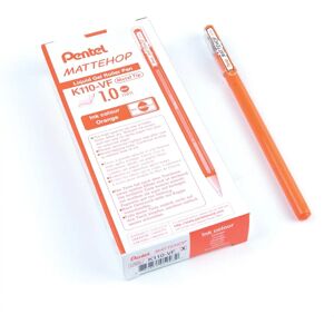 Pentel K110 Mattehop Gel Roller Orange - Pack of 12 Pentel K110 Mattehop Gel Roller Orange - Pack of 12