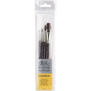 Winsor & Newton Short Handle Acrylic Brush Set - Painting Brushes Winsor & Newton Short Handle Acrylic Brush Set - Painting Brushes