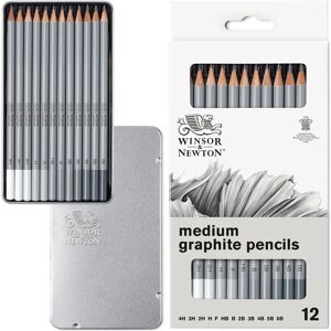 Conjunto de 12 Lápis de Grafite Winsor & Newton - Qualidade Média Conjunto de 12 Lápis de Grafite Winsor & Newton - Qualidade Média