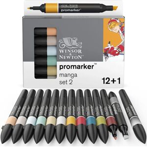 Winsor & Newton Promarker - Manga Set 2 - 12 + 1 Blender Winsor & Newton Promarker - Manga Set 2 - 12 + 1 Blender
