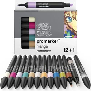 Winsor & Newton Promarker Manga Romance Set - 12 Colors & Blender Winsor & Newton Promarker Manga Romance Set - 12 Colors & Blender