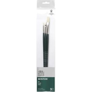 Winsor & Newton Winton Oil Colour Brush Set - Long Handle Set of 3 Winsor & Newton Winton Oil Colour Brush Set - Long Handle Set of 3