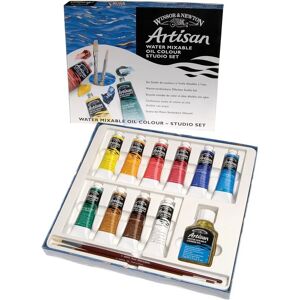 Winsor & Newton Artisan Water Mixable Oil 14pcs Studio Set Winsor & Newton Artisan Water Mixable Oil 14pcs Studio Set