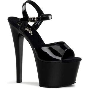 Pleaser Sky-309 Noir Pat/blk - Sandales en Cuir Végétalien - Publicité Pleaser Sky-309 Noir Pat/blk - Sandales en Cuir Végétalien - Publicité