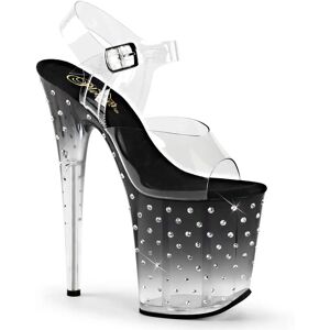 Pleaser Stardust - 808t Sandales noires/transparentes - Publicité Pleaser Stardust - 808t Sandales noires/transparentes - Publicité