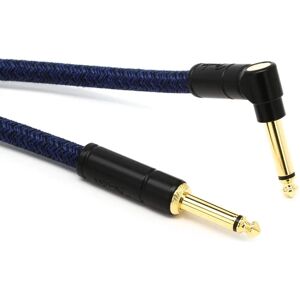 Fender Festival Instrument Cable - 10 ft - Blue - Straight & Angled Fender Festival Instrument Cable - 10 ft - Blue - Straight & Angled