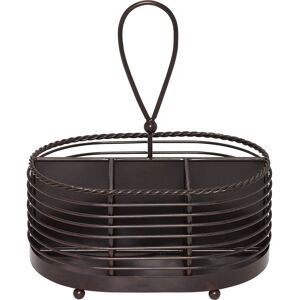 Mikasa 10400062 - Metal Cutlery and Napkin Holder - Black and Brown - Cutlery Holder Mikasa 10400062 - Metal Cutlery and Napkin Holder - Black and Brown - Cutlery Holder