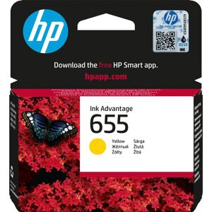 HP 655 - Galben - Cartuș de cerneală original - Pentru Deskjet Ink Advantage 4615, 4625, 5525, 6525 HP 655 - Galben - Cartuș de cerneală original - Pentru Deskjet Ink Advantage 4615, 4625, 5525, 6525
