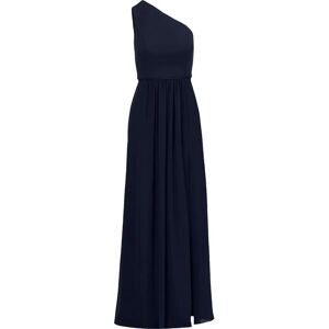 Adrianna Papell Navy One-Shoulder Chiffon Gown - Dress Adrianna Papell Navy One-Shoulder Chiffon Gown - Dress