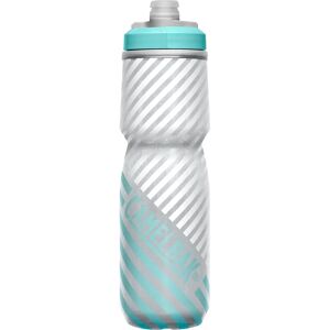 Camelbak Podium Chill Insulated Bike Water Bottle - Grey / Teal Stripe Camelbak Podium Chill Insulated Bike Water Bottle - Grey / Teal Stripe