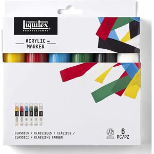 Liquitex Paint Marker - Set of 6 x 15mm - Classic Colours - Paint Markers Liquitex Paint Marker - Set of 6 x 15mm - Classic Colours - Paint Markers