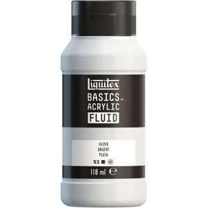 Liquitex Basics Acrylic Fluid - 118ml - Silver - Acrylic Paint Liquitex Basics Acrylic Fluid - 118ml - Silver - Acrylic Paint