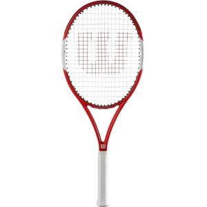 Wilson Six.One Lite 102 Tennis Racket - Unisex - Red/White Wilson Six.One Lite 102 Tennis Racket - Unisex - Red/White