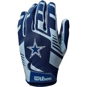 Guanti da ricevitore NFL Wilson - Vestibilità Estensibile, Blu, Taglia Unica Guanti da ricevitore NFL Wilson - Vestibilità Estensibile, Blu, Taglia Unica