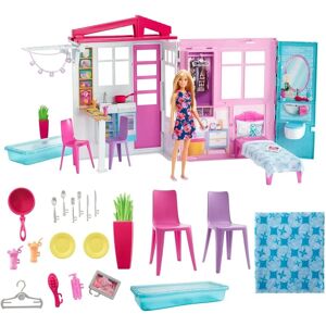 Barbie Portable 1-Storey Playset with Pool and Accessories (FXG55) Barbie Portable 1-Storey Playset with Pool and Accessories (FXG55)