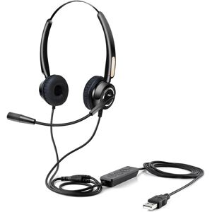 Urban Factory Casque USB avec télécommande - Filaire USB Type-A Noir - Publicité Urban Factory Casque USB avec télécommande - Filaire USB Type-A Noir - Publicité