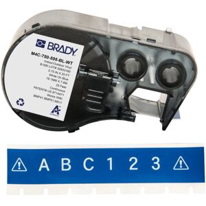 Brady M4C-750-595-BL-WT Etiqueta de impressora azul e branca Brady M4C-750-595-BL-WT Etiqueta de impressora azul e branca