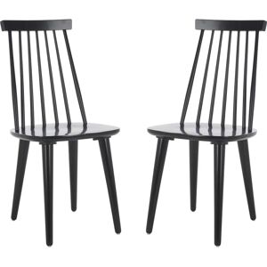Safavieh Model 2er-Set Dining Chairs - Elegant Rubberwood Black Safavieh Model 2er-Set Dining Chairs - Elegant Rubberwood Black