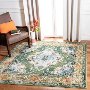 Tapis Safavieh Vert forêt / Bleu clair 200x200cm - Type de Produit - Publicité Tapis Safavieh Vert forêt / Bleu clair 200x200cm - Type de Produit - Publicité