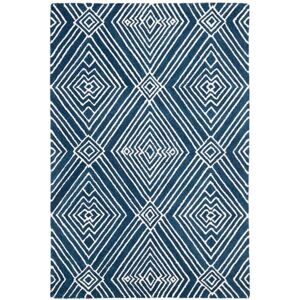 Tapis en laine Safavieh Sofya bleu indigo ivoire - Tapis - Publicité Tapis en laine Safavieh Sofya bleu indigo ivoire - Tapis - Publicité