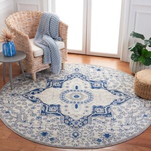 Safavieh Crème/Bleu 200x200cm - Tapis - Publicité Safavieh Crème/Bleu 200x200cm - Tapis - Publicité